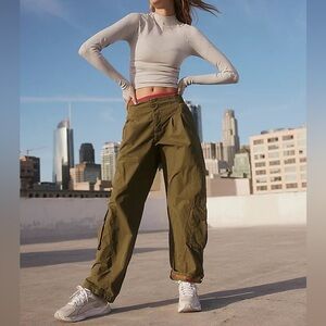 Free People Mesmerize Me Green Pants